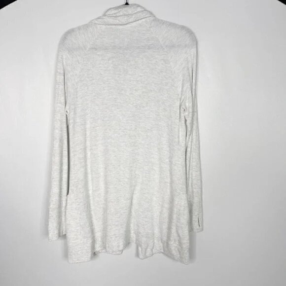 ATHLETA Studio Wrap Cardigan Sweater Heather Gray Size M - Picture 4 of 6